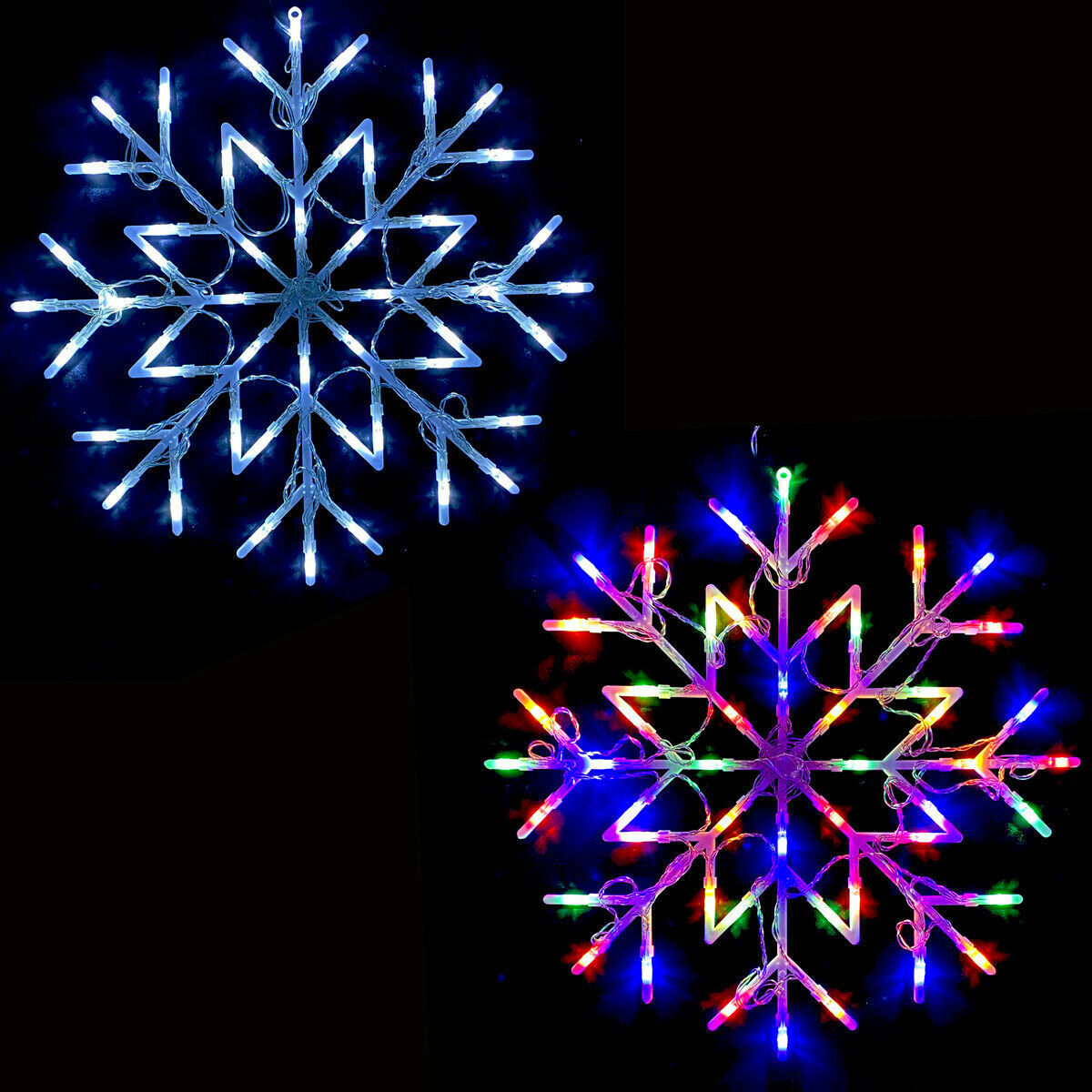 New cross-border. 50 LED starlight color. Christmas decoration luminous snowflakes.