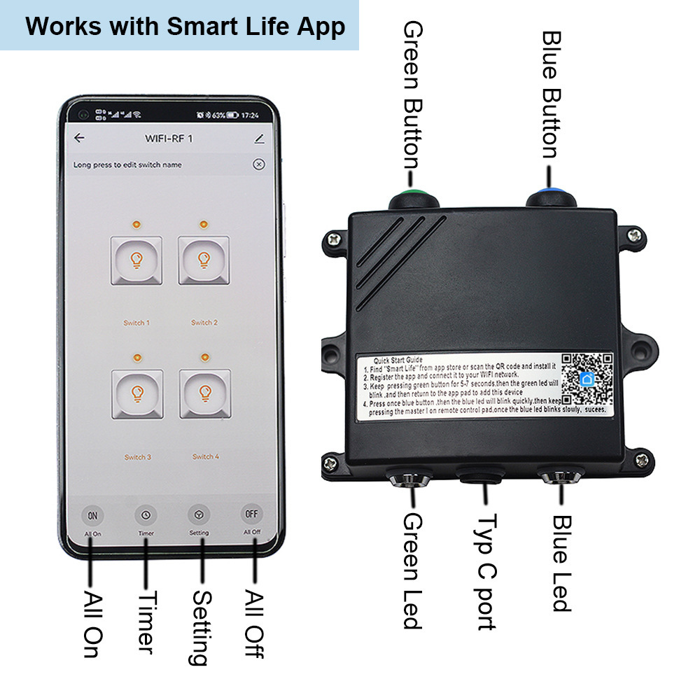 The new solar-powered tri-light WiFi remotely controls outdoor waterproofness control