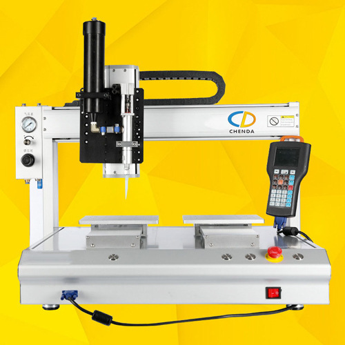 Double-dot-team fully automated COB-gel desktop visual double LED-point Y-axis UV-spot