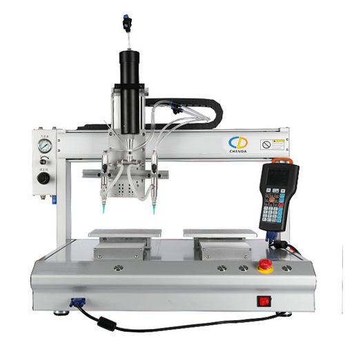 Double-dot-team fully automated COB-gel desktop visual double LED-point Y-axis UV-spot