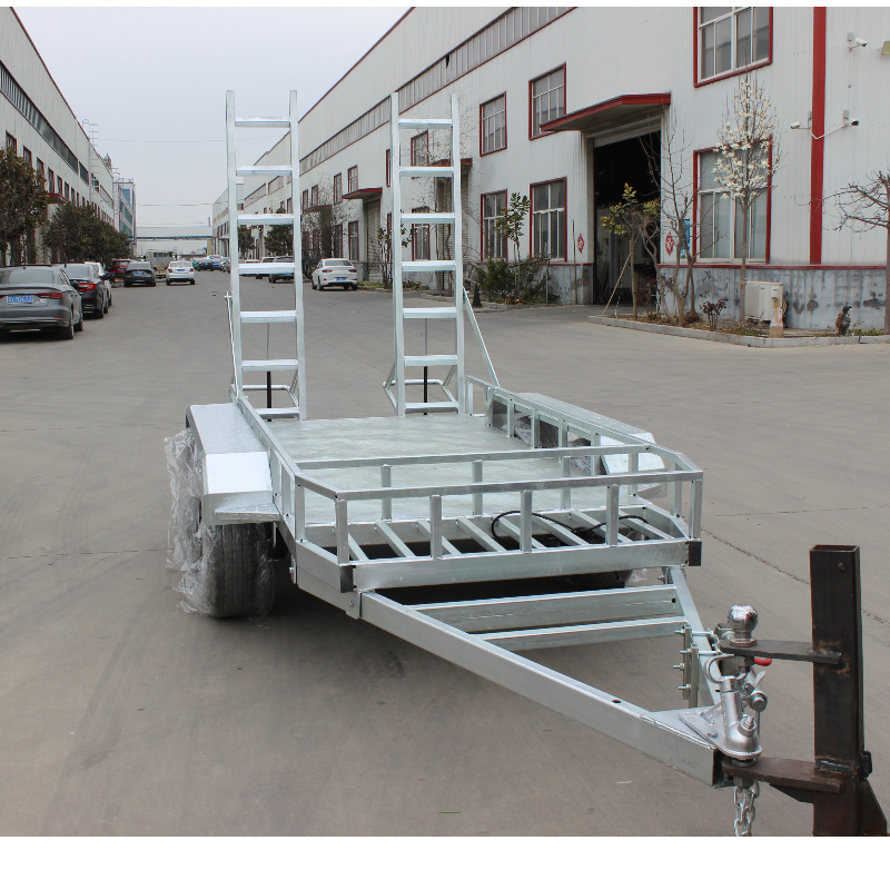 Trailer with ladders, rig-bed truck with heavy transport trailers, heavy lift trailers, source factory.