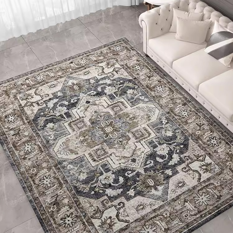 The American retropository bedroom carpet is full of bedroom carpets, and the book-sitting pads are so soft and cozy.
