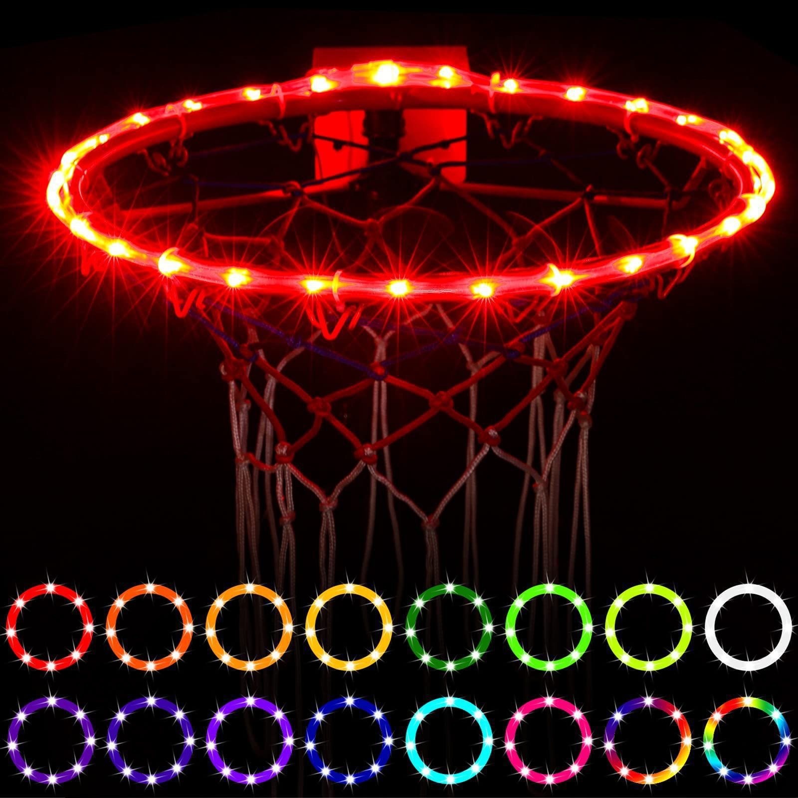 Wholesale and outdoor rain-proof LED-lighted basketball box lights with night-light basketball network RGB-colored basketball ring lights