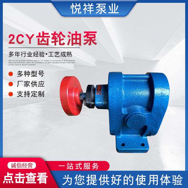 Supply of 2CY gear pumps High pressure gear pump lubricant pump 2CY7.5 12/2.5 gear pump