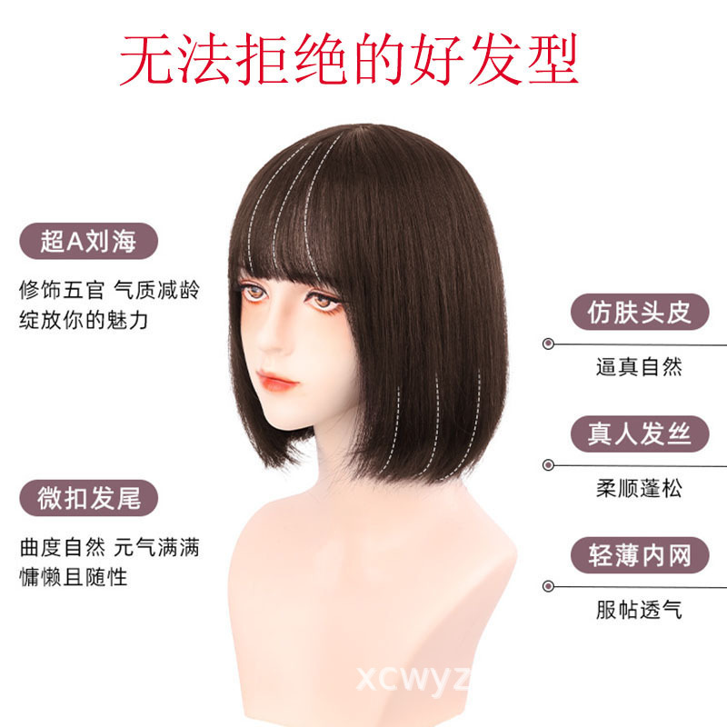 Henanshi Chang's wig 공장에서 여성은 실제, 자연, 털이, 털이, 털이, 털이, 털이, 털이, 털이, 털이 많은.