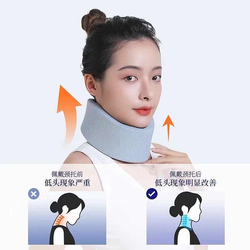 A physiotherapy tractor for the neck vertebrae, fixed to support the neck and neck.