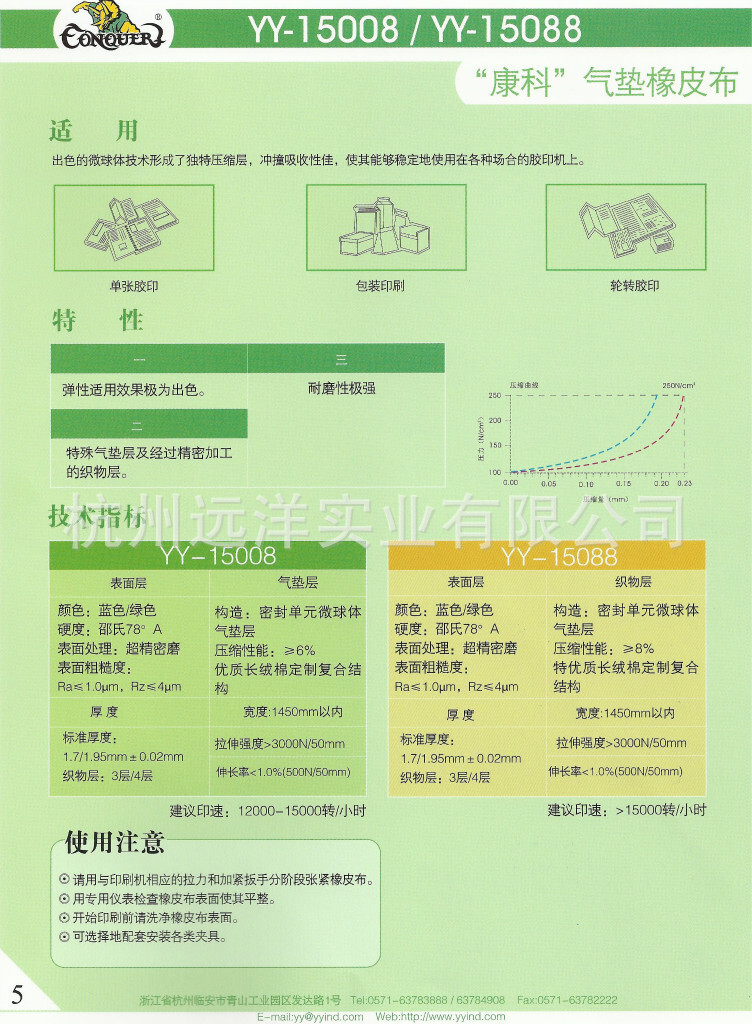 厂家供应15008型印刷气垫橡皮布