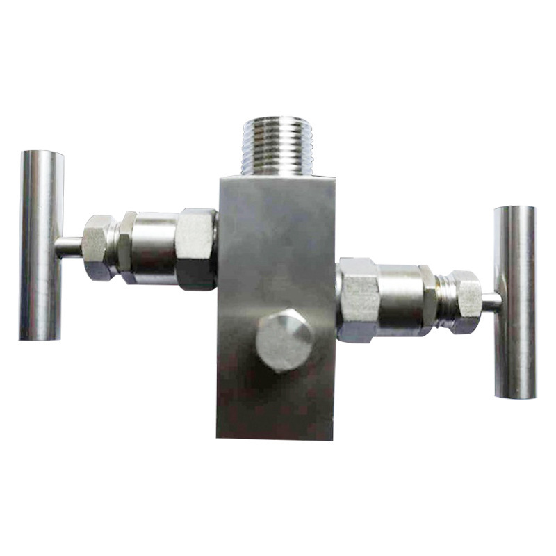 Multi-port internal and external screw integrated two valves multi-specified non-embroided steel medium-pressure two-way instrument two valves