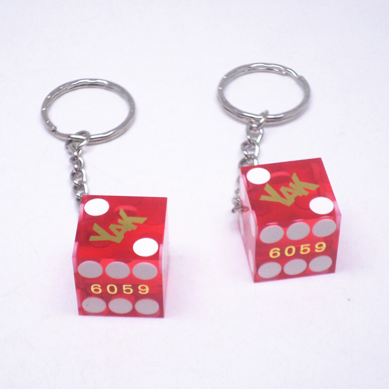 19mm high-end, straight and transparent dice key button to print LOGO mini-love for small gifts.