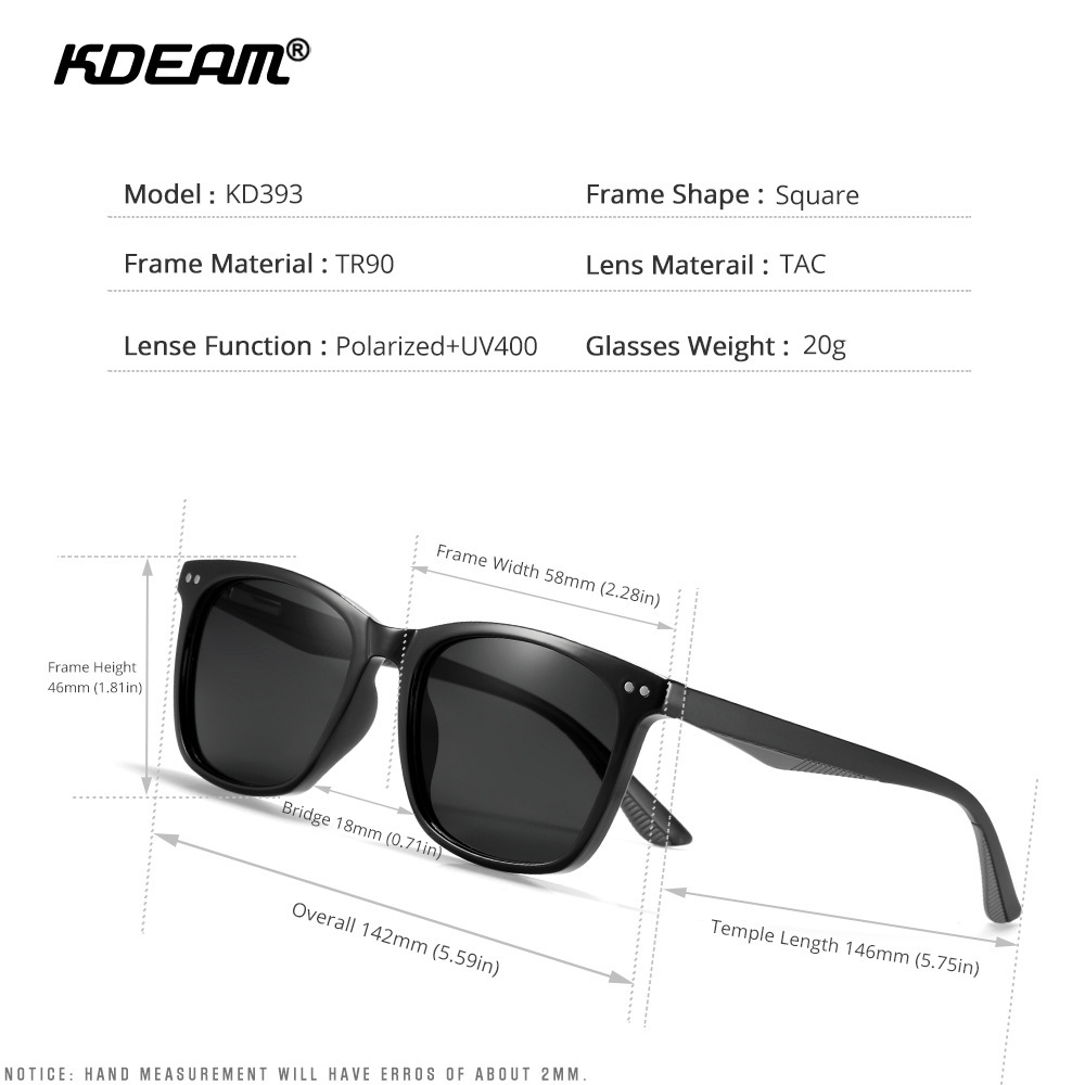 KDEAM's new ultra-light light sunglasses, outdoor recreational driving glasses, no logo glasses, KD393.