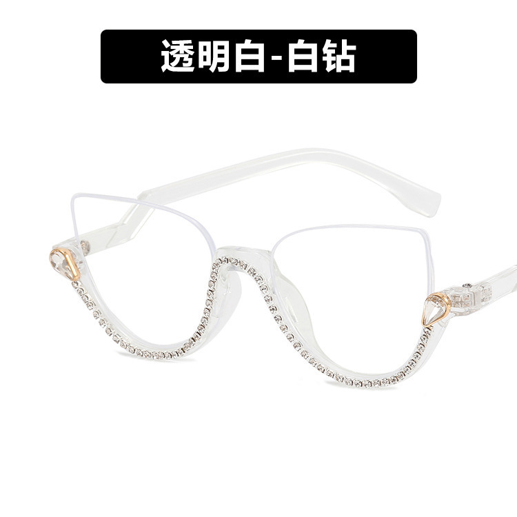 Foreign trade resin optical anti-blue mirrors Ms. Transparent diamond-drive glasses