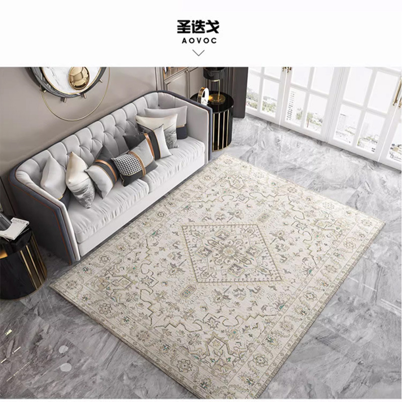 The American retropository bedroom carpet is full of bedroom carpets, and the book-sitting pads are so soft and cozy.