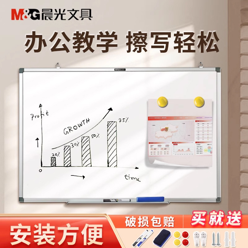 In the morning whiteboard board, a small blackboard for children's home-based teaching can wipe wall-based magnetic panels