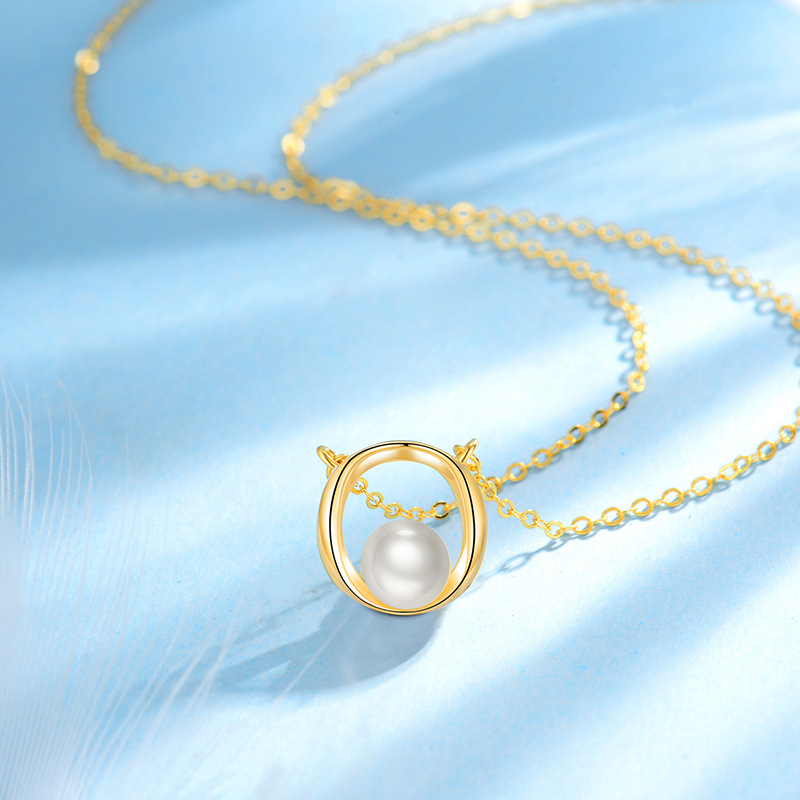 S925 pure silver with a fresh water pearl necklace, 2023, light and simple.