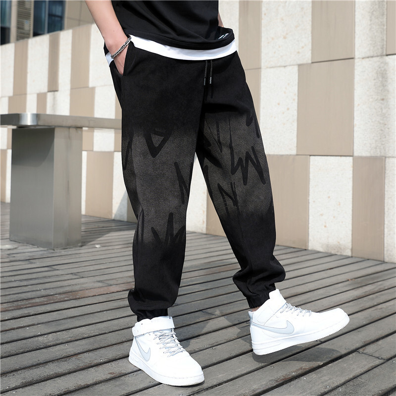 Men's spring and fall pants, 2021 new, loose-legged Harlan pants.