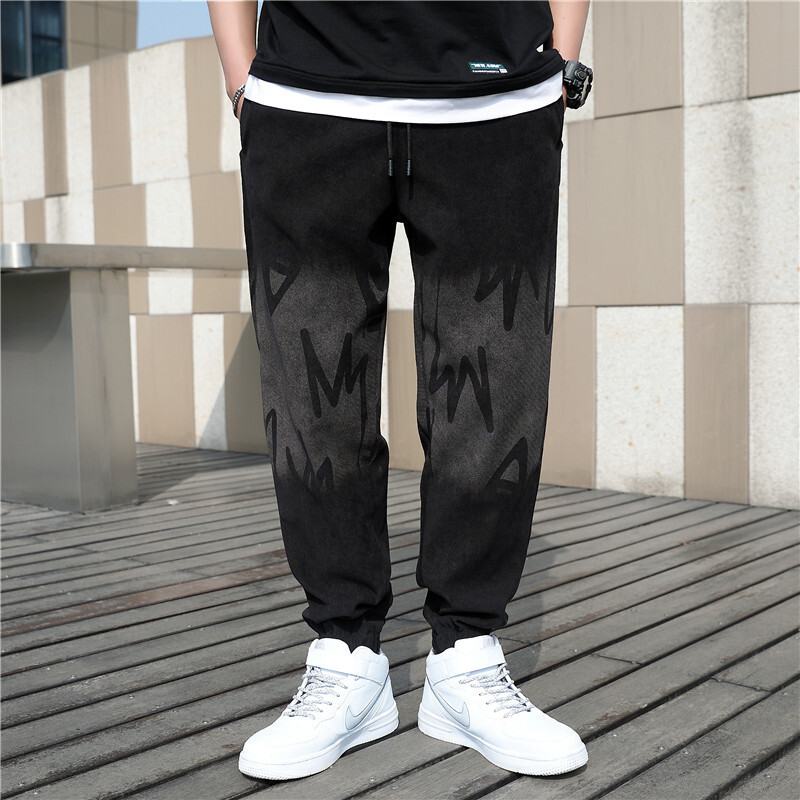 Men's spring and fall pants, 2021 new, loose-legged Harlan pants.