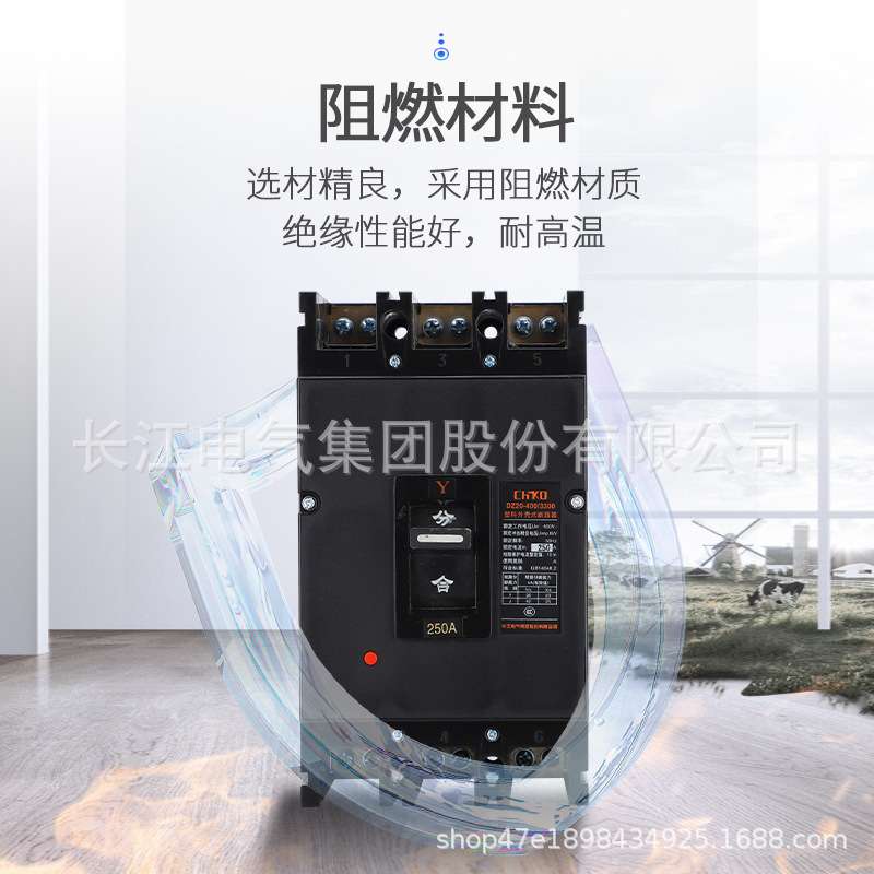 The Yangtze Electrical Crust Breaker DZ20Y Air Switch 3P100A160A250A400A630A General Switch