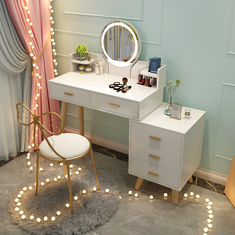 Nordino dresser net Redins Small Cosmetic Bed, modern and simple collection cabinet, with lights.