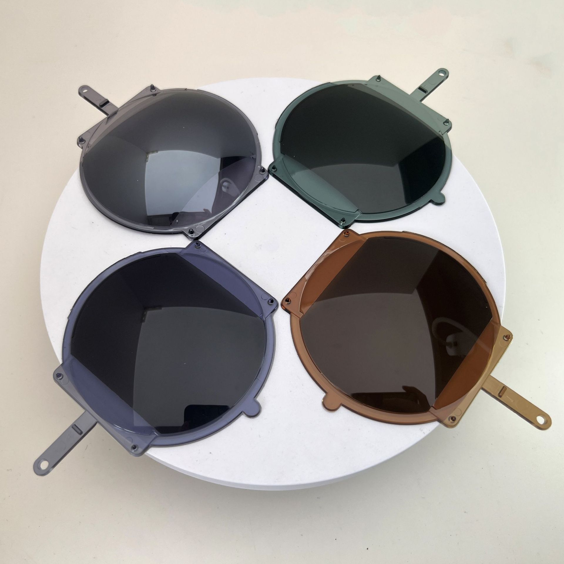 PC diamic sunglasses 2.0 thickness, 71 diameters, single-colour colour lenses REVO, membranes.