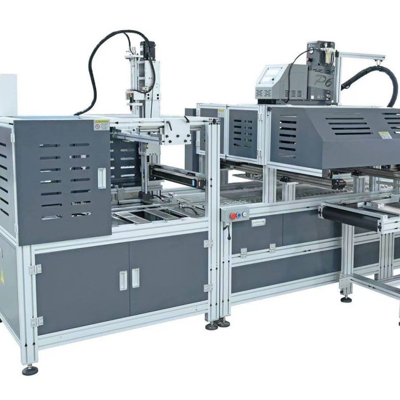 A new, fully automated, book-box assembly machine with a flip-side box card-forming machine