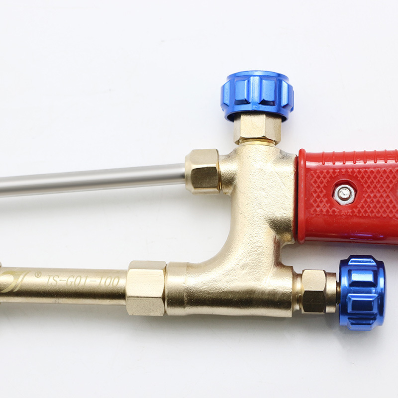 The plant's handout against the torch's hardware, and welding tools are used to fire the torch to cut it.