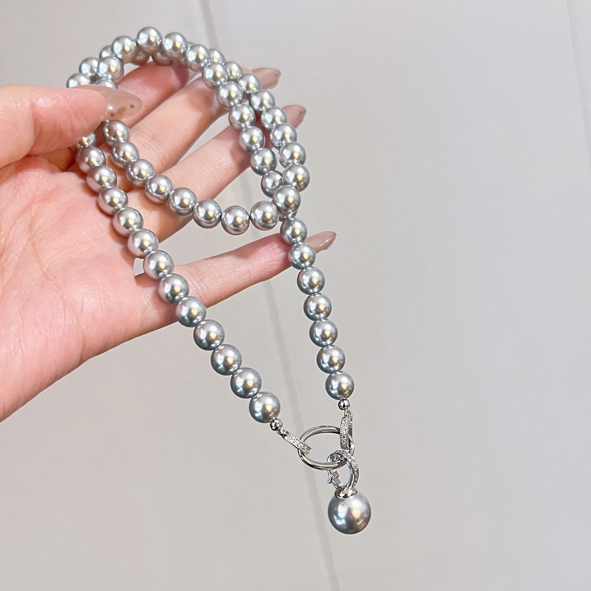 The 8-9 fresh water pearls are so close, they're basically flawless necklaces.