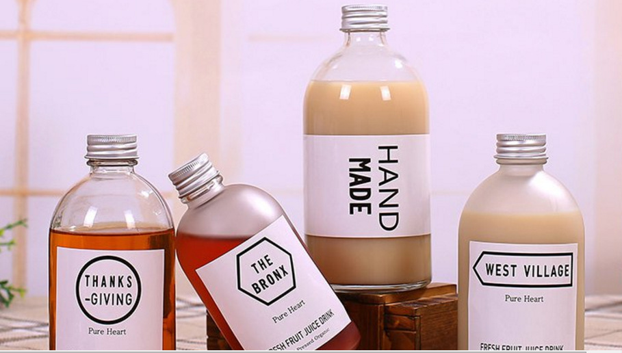 350ml-150mll 고품질 우유 병 유리 밀봉 커피 병