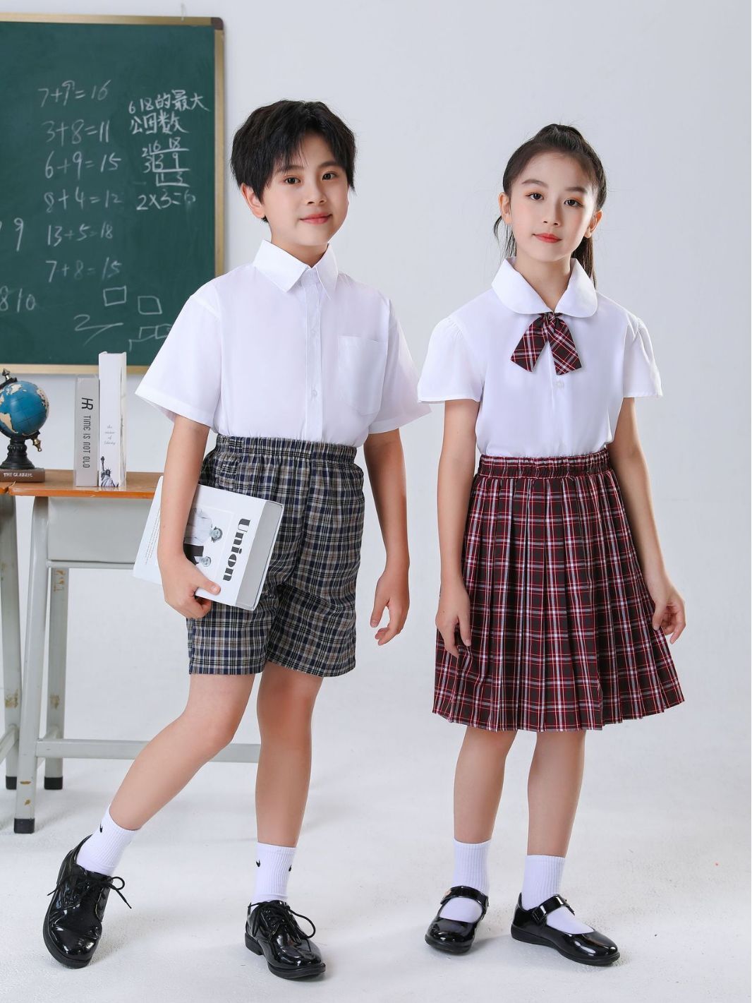 Shenzhen school uniform, short-sleeve dress, Shenzhen elementary school dress, one-man.