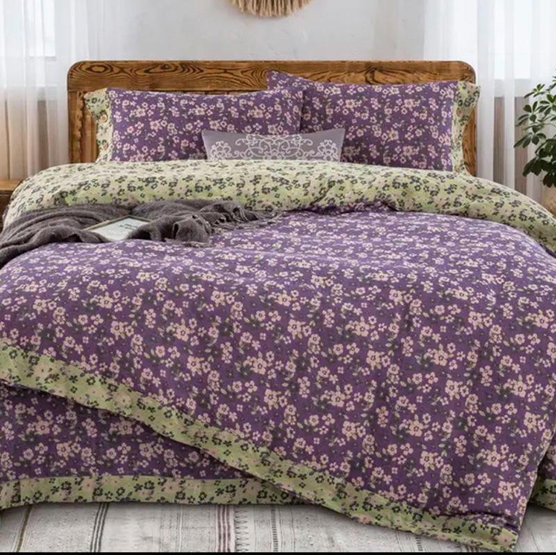 Customize a new, pure tampon lavender bed with a single, double-faced, retweeted crotch flower and a single batch of cotton beds.