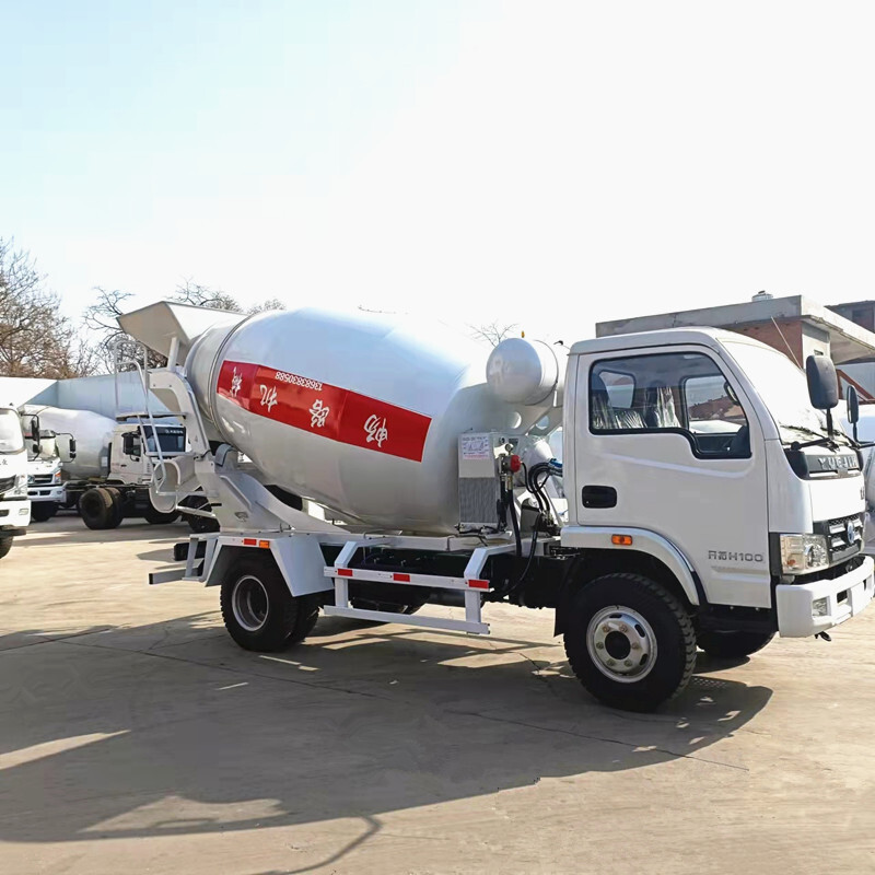 Small 3x4 cement mixer, jump into 4x4 concrete mixer transporter, small mixer