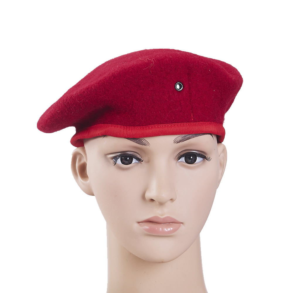 The wool berets student army hat security hat factory is customised.