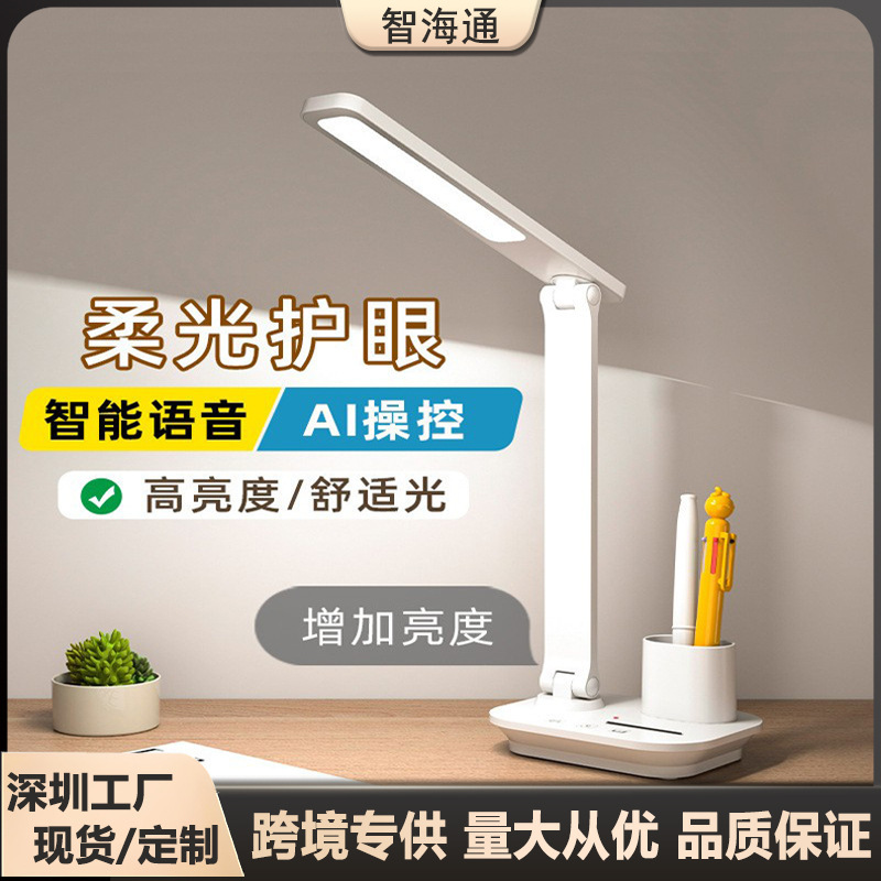 Cross-border LED lamp students will learn to read desktop lamp with eye-filled double penetrators