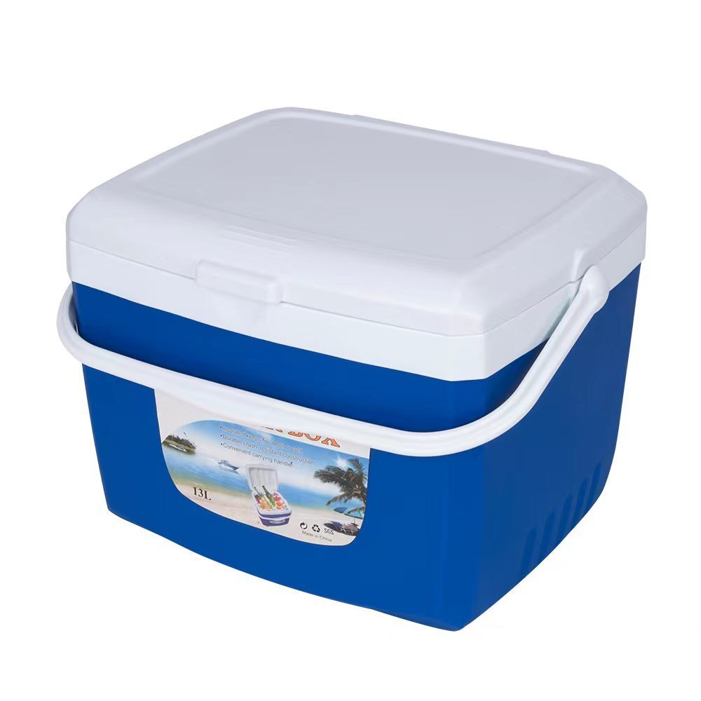 Out-of-door ice-cooled portable vehicles with home-based cold-cooled containers