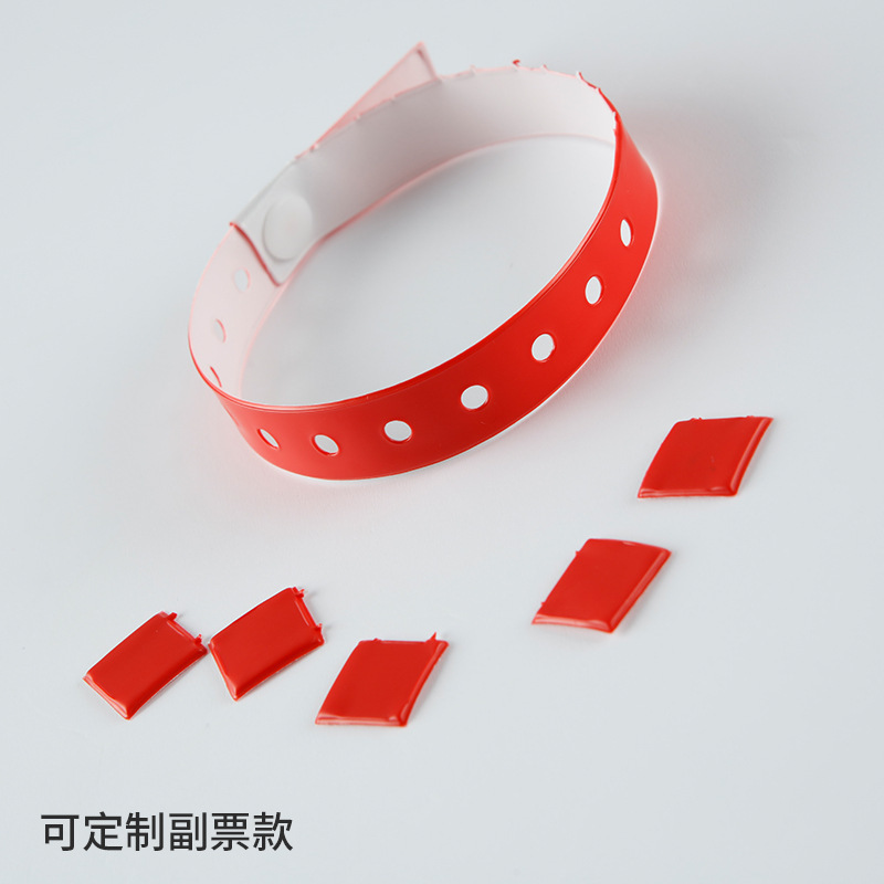 PVC customise Vinyl Ethylene one-time plastic wristband to sign to waterproof identification.