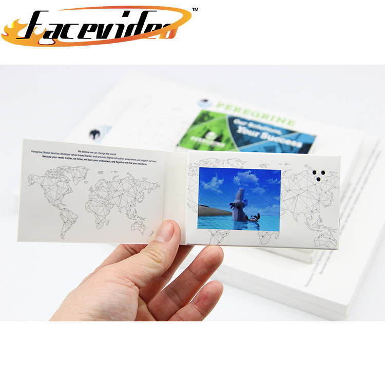 Direct electronic cards sold at the factory, video business brochures 2.4-inch LCD screen video cards