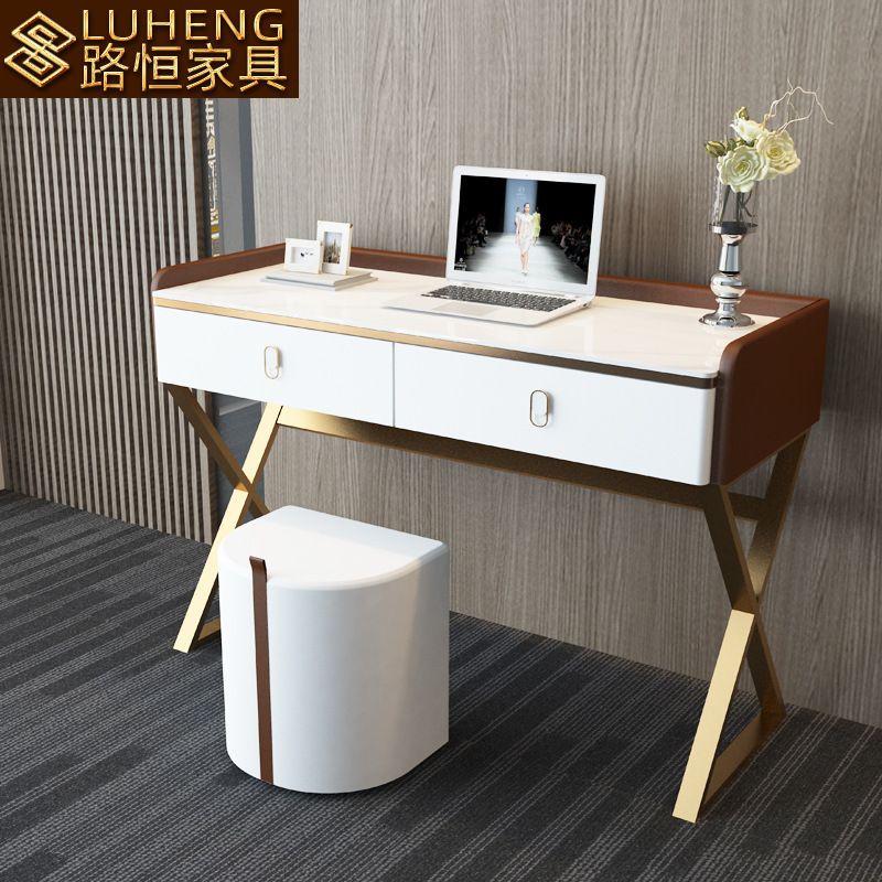 Light luxury desk and chair combinations of modern-day cortical rockboard small bedroom laptop desk