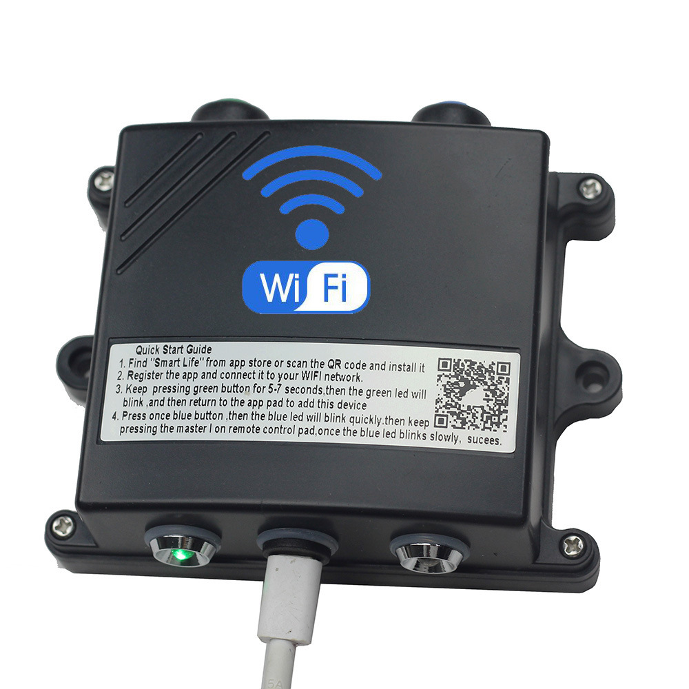 A remote WiFi controller, 2.4G router, can be grouped to control the timing of the company ' s lamps