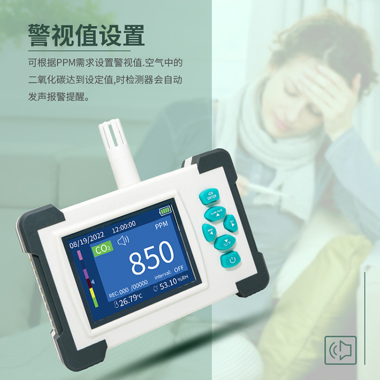 Plant custom-made CO2 detector CO2 detection, portable temperature air quality alarm detector