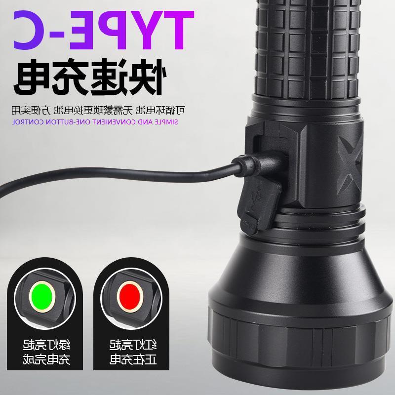 Cross-border new 365NM UV identification aluminum alloy light flashlights Type-c charge