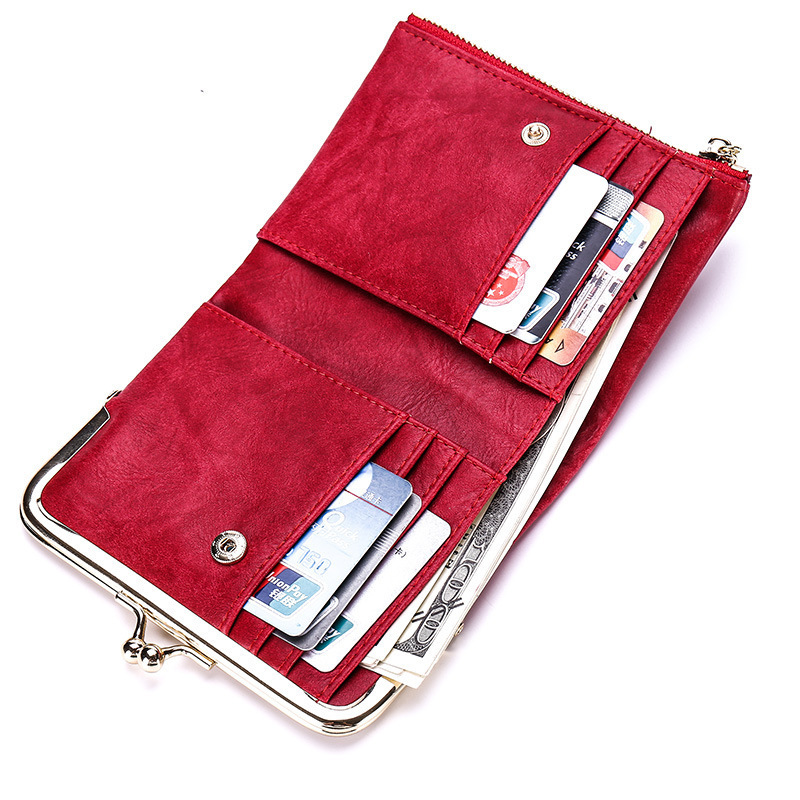 Myyin 2022 new body-dressed purse lady fashion lady's wallet short of cash card and leather.