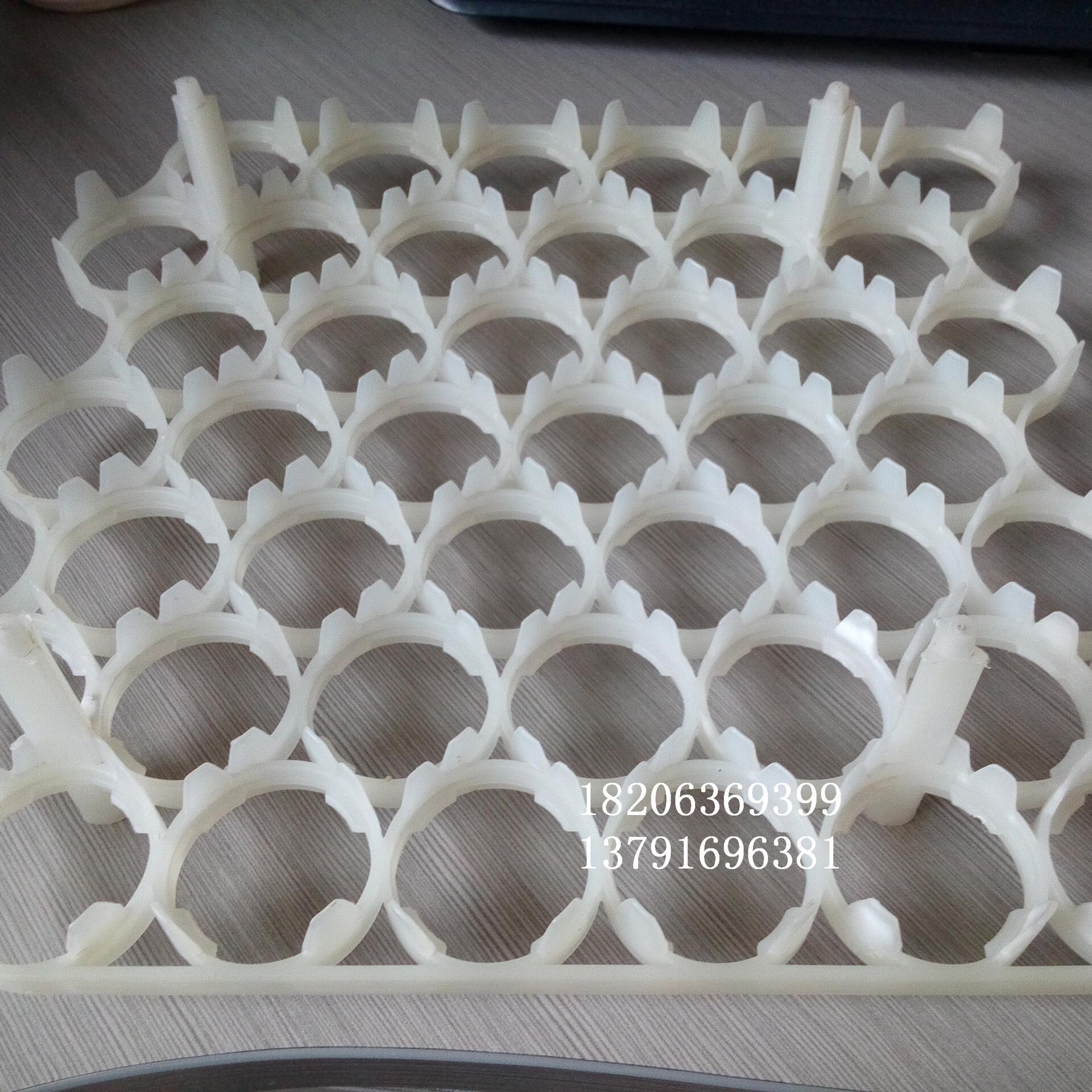 Forty-two egg-to-eat baskets in bulk at the factory.