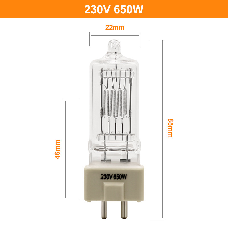 Photo camera lights use tungsten light bulbs, video stage lamps with stone bulbs, halogenated heat light.