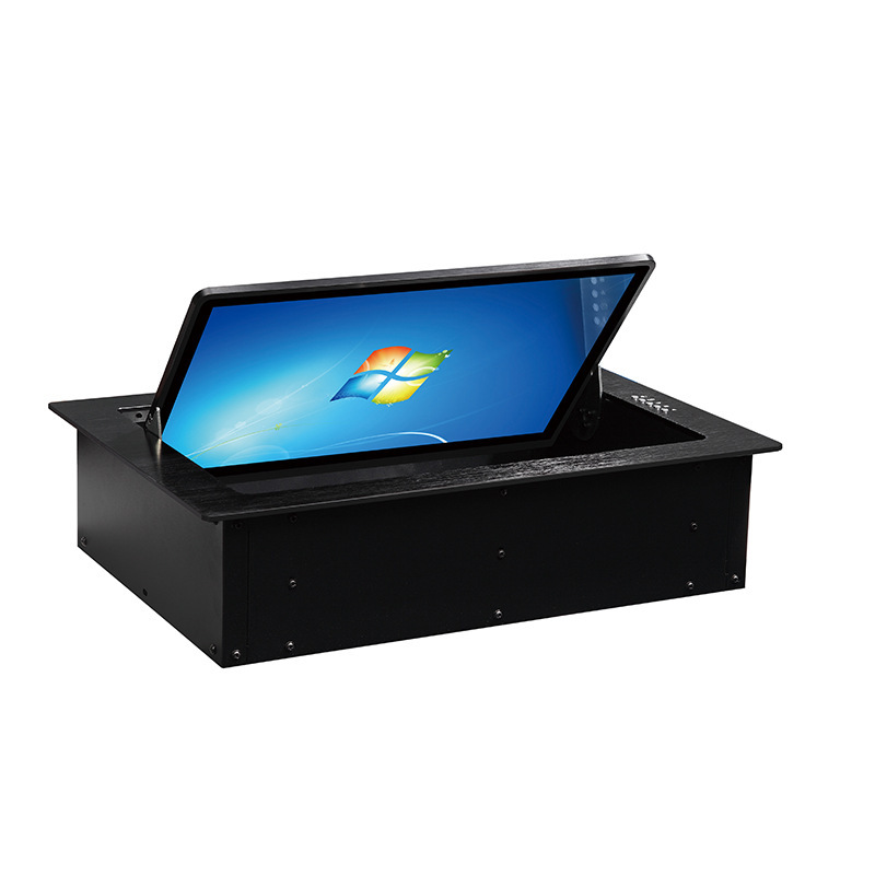 LCD paperless conference system semi-turner, conference table flip monitor, hidden flipper.