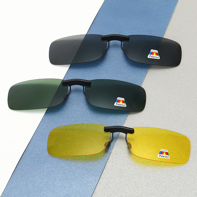 Optical sunglasses, Y75 yellow night vision mirrors, UV 400, light, easy to flip, platinum dye.