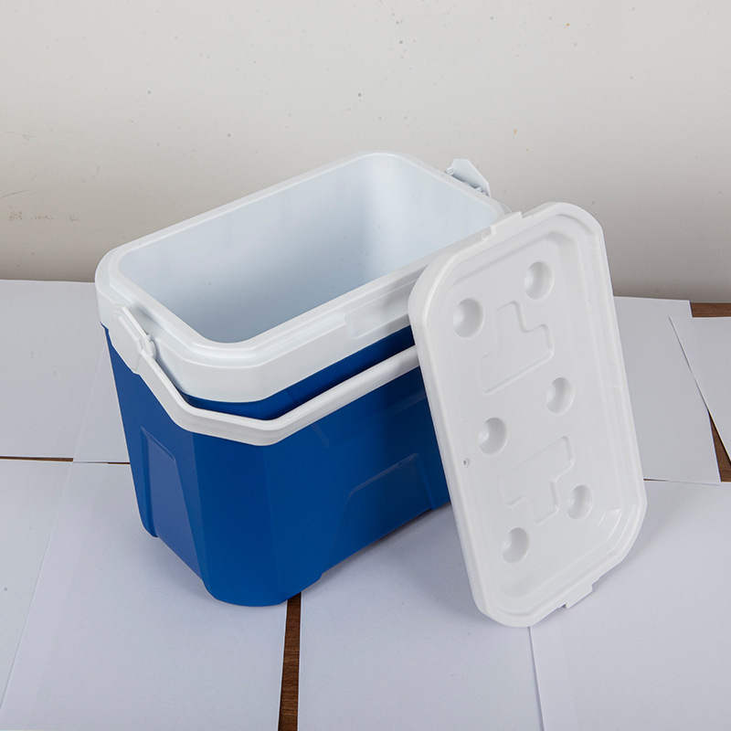 Outside of the safe, there's a freezer, a cold bucket of ice, a cold outlet for a vaccine truck.