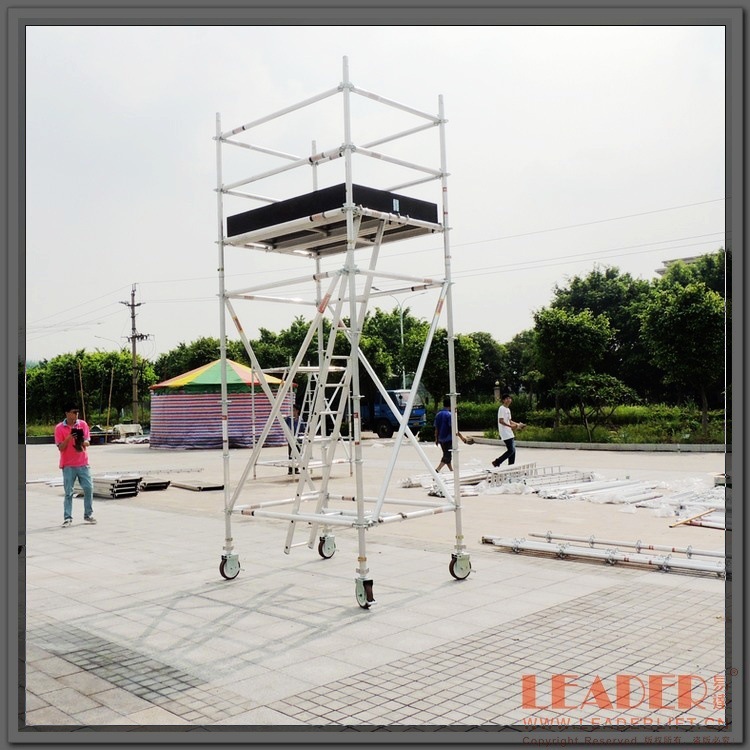 알루미늄 stairwell, 알루미늄 합금, 이동할 수 있는 비계, 안전, 광저우 공장에 의하여 직접적인 판매의 5m 조합.