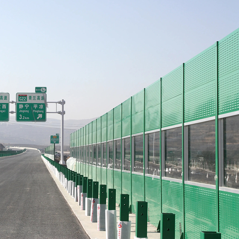 Acoustic soundproofing of soundproofing screens in small areas of the road-based acoustic barrier factory on high bridges