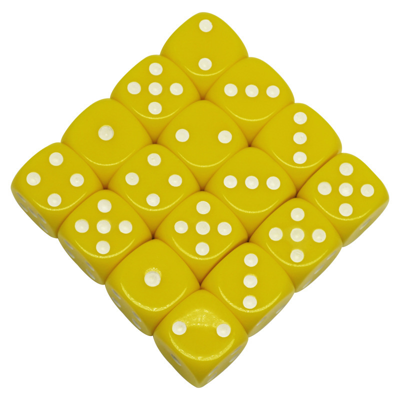 Personally custom coloured dice, silk-printed logo number dice table games, 16MM roundabout dice