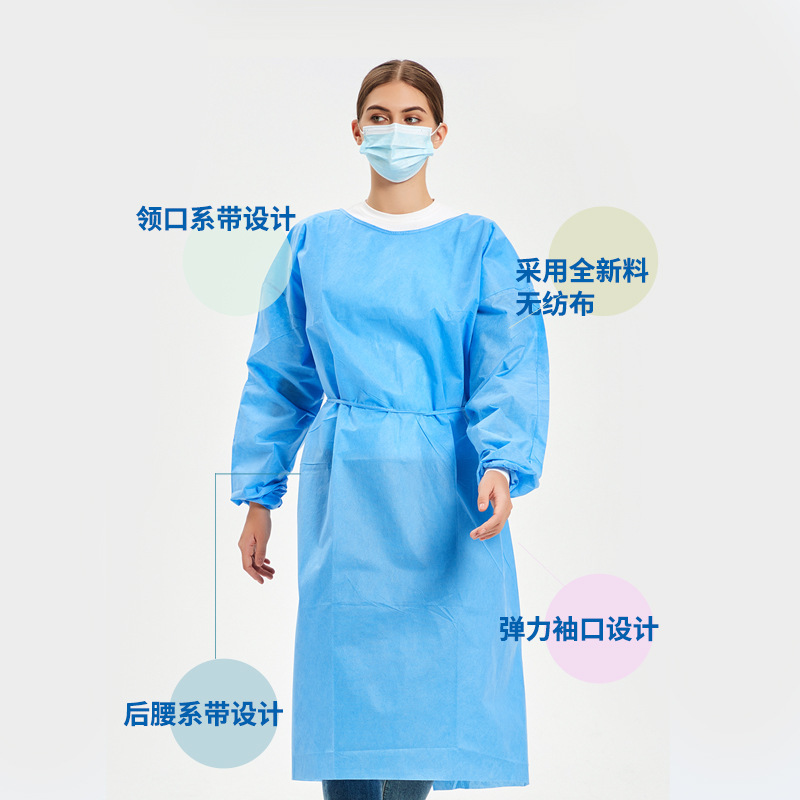 One-time SMS air-retarded anti-water dust-repeated work suit PPE rectangular protective suit