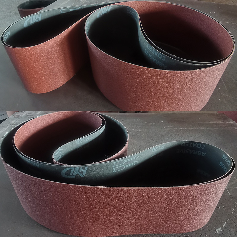 The factory produces 1520 x 200 ring sand belts with carpentry and stainless steel.